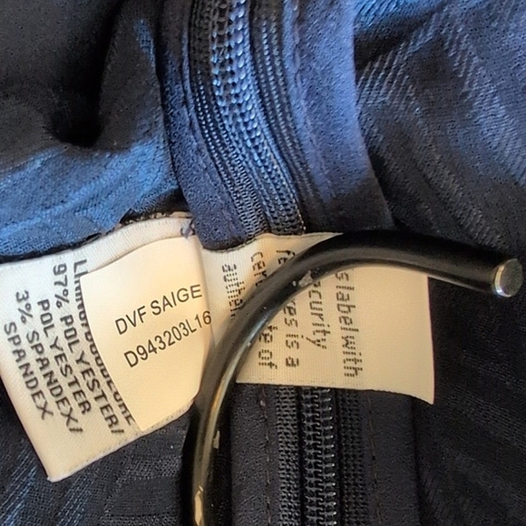 Diane Von Furstenburg Womens 14 Saige Dress Midnight Blue Silk Designer Luxury - Picture 11 of 12